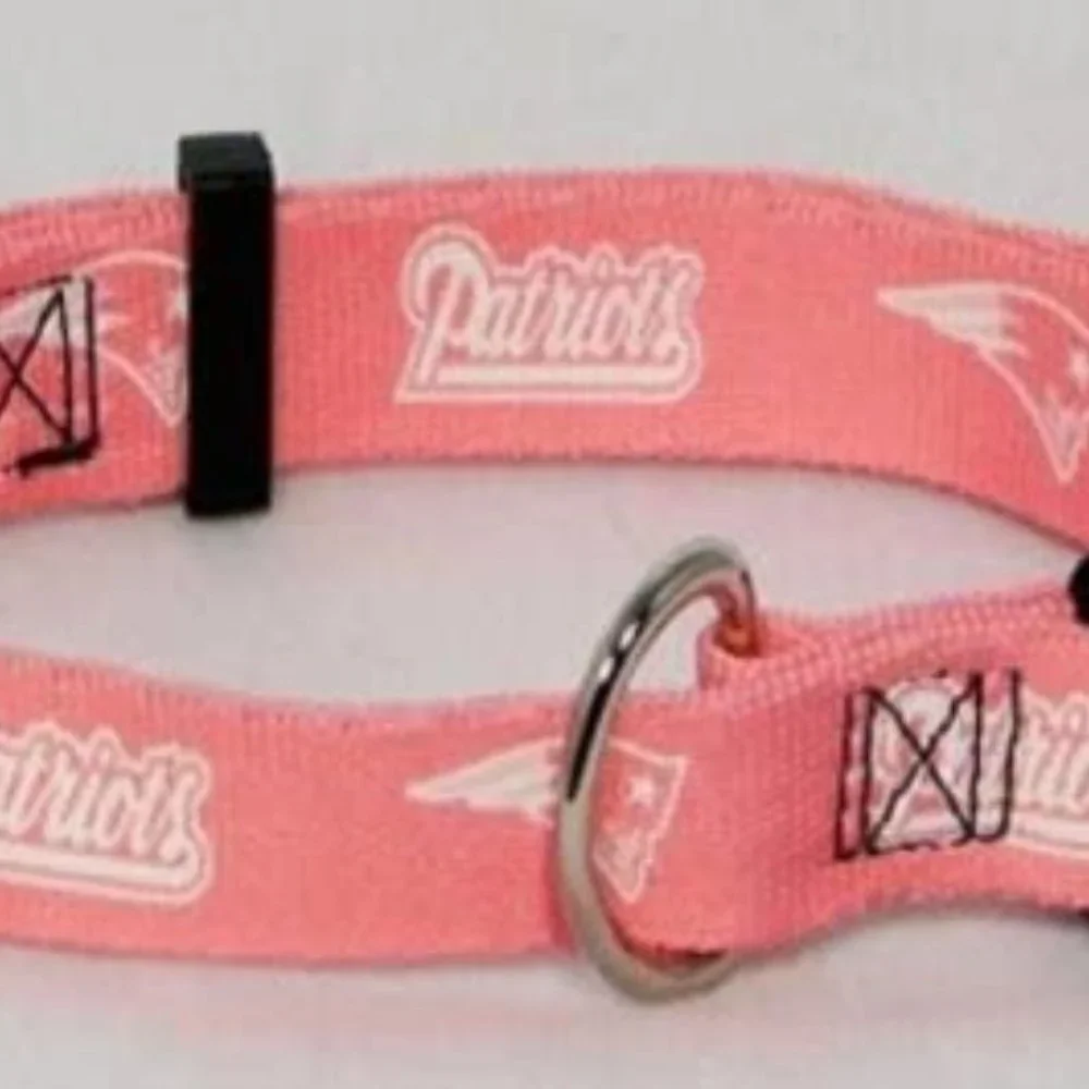 Hunter MFG‎ New England Patriots Pink Dog Collar, L